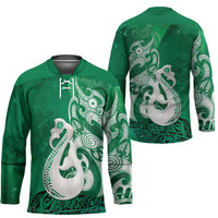 New Zealand Matariki Hockey Jersey Maori Manaia Galaxy Silver Fern Green Color