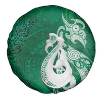 New Zealand Matariki Spare Tire Cover Maori Manaia Galaxy Silver Fern Green Color