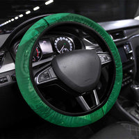 New Zealand Matariki Steering Wheel Cover Maori Manaia Galaxy Silver Fern Green Color