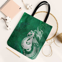 New Zealand Matariki Tote Bag Maori Manaia Galaxy Silver Fern Green Color