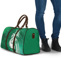 New Zealand Matariki Travel Bag Maori Manaia Galaxy Silver Fern Green Color