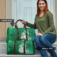 New Zealand Matariki Travel Bag Maori Manaia Galaxy Silver Fern Green Color