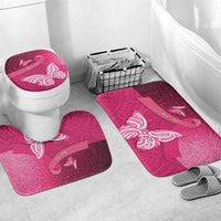 New Zealand Breast Cancer Awareness Bathroom Set Pink Ribbon Butterfly Maori Pattern