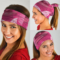 New Zealand Breast Cancer Awareness Neck Gaiter Pink Ribbon Butterfly Maori Pattern