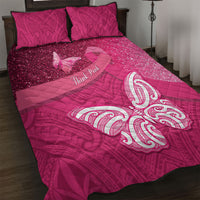 New Zealand Breast Cancer Awareness Quilt Bed Set Pink Ribbon Butterfly Maori Pattern LT22 Pink - Polynesian Pride