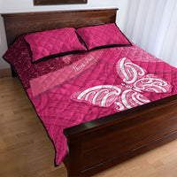 New Zealand Breast Cancer Awareness Quilt Bed Set Pink Ribbon Butterfly Maori Pattern LT22 - Polynesian Pride