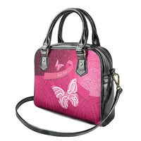 New Zealand Breast Cancer Awareness Shoulder Handbag Pink Ribbon Butterfly Maori Pattern LT22 - Polynesian Pride