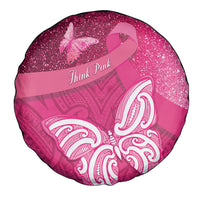 New Zealand Breast Cancer Awareness Spare Tire Cover Pink Ribbon Butterfly Maori Pattern