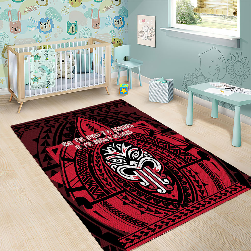 New Zealand Maori Language Week Area Rug Te Wiki O Te Reo Maori Hei Tiki LT22 - Polynesian Pride