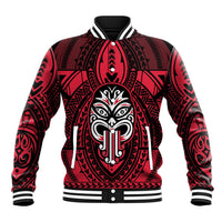 New Zealand Maori Language Week Baseball Jacket Te Wiki O Te Reo Maori Hei Tiki LT22 Unisex Red - Polynesian Pride