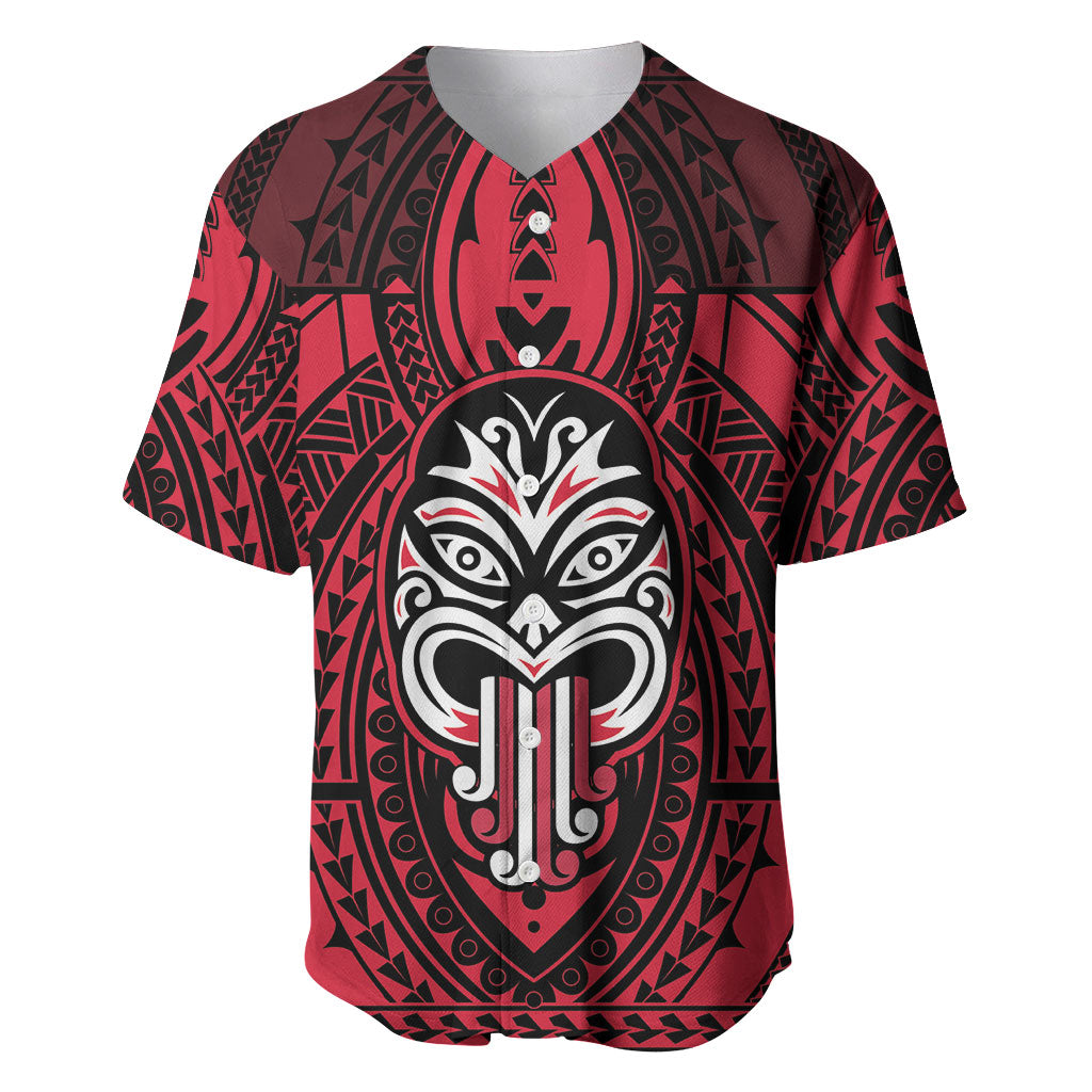 New Zealand Maori Language Week Baseball Jersey Te Wiki O Te Reo Maori Hei Tiki LT22 Red - Polynesian Pride
