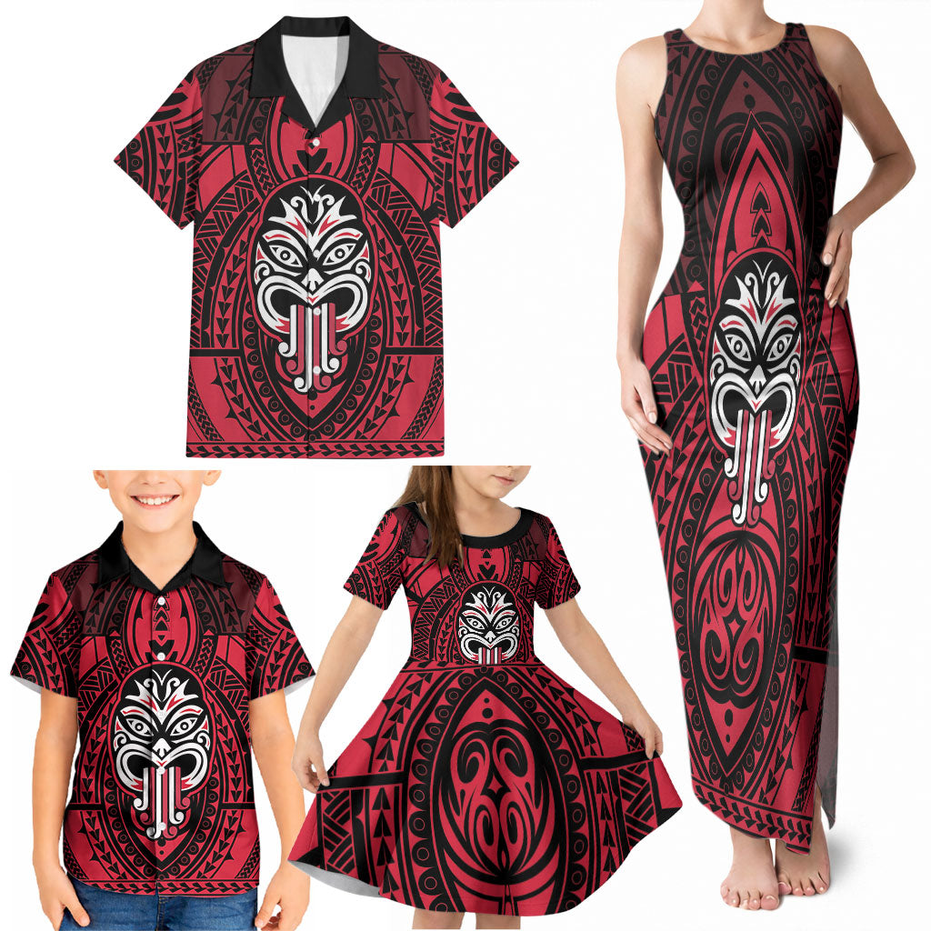 New Zealand Maori Language Week Family Matching Tank Maxi Dress and Hawaiian Shirt Te Wiki O Te Reo Maori Hei Tiki LT22 - Polynesian Pride