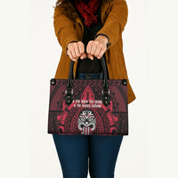 New Zealand Maori Language Week Leather Bag Te Wiki O Te Reo Maori Hei Tiki LT22 - Polynesian Pride