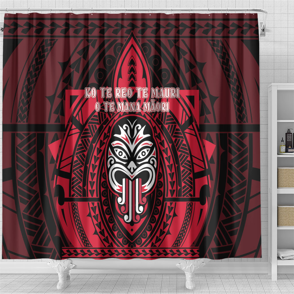 New Zealand Maori Language Week Shower Curtain Te Wiki O Te Reo Maori Hei Tiki LT22 - Polynesian Pride