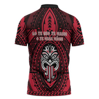 New Zealand Maori Language Week Zipper Polo Shirt Te Wiki O Te Reo Maori Hei Tiki LT22 - Polynesian Pride