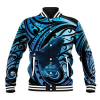 New Zealand Matariki Baseball Jacket Maori Humpback Whale Galaxy