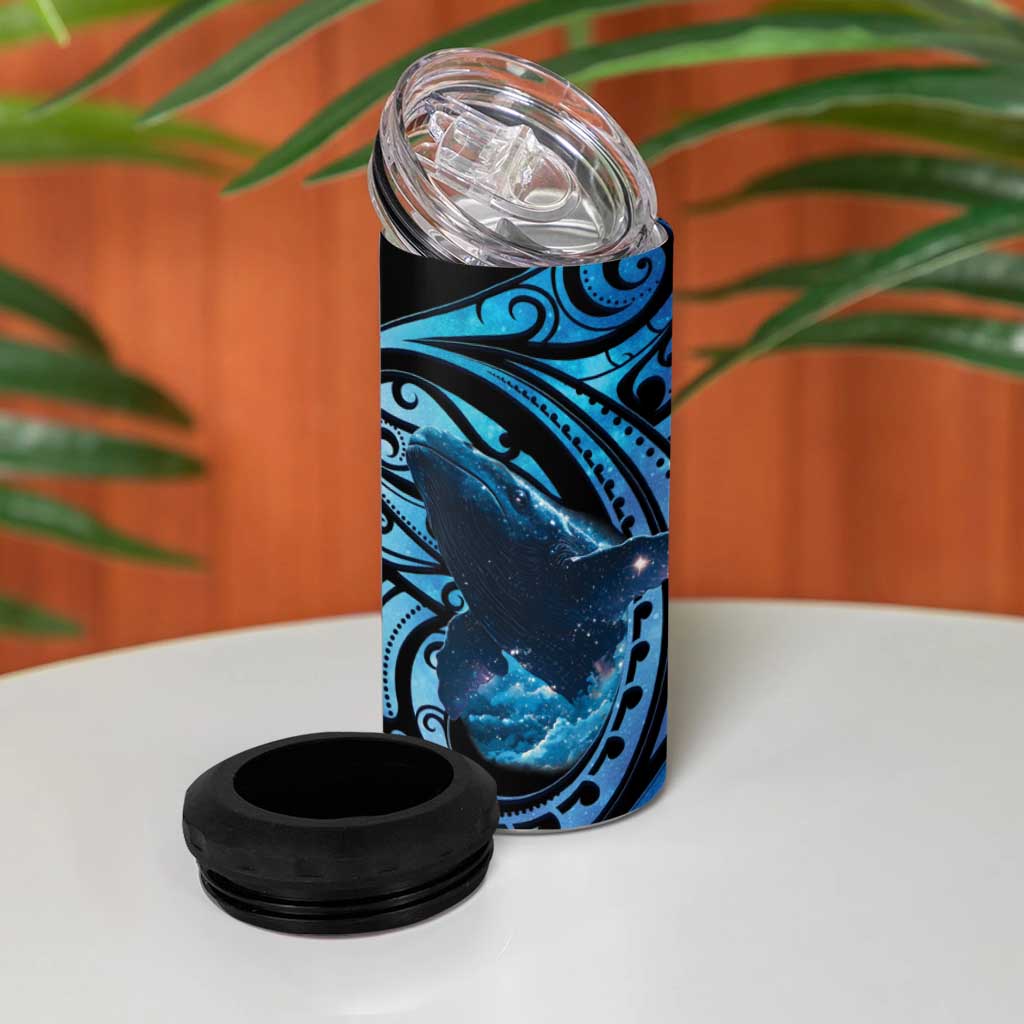 New Zealand Matariki 4 in 1 Can Cooler Tumbler Maori Humpback Whale Galaxy