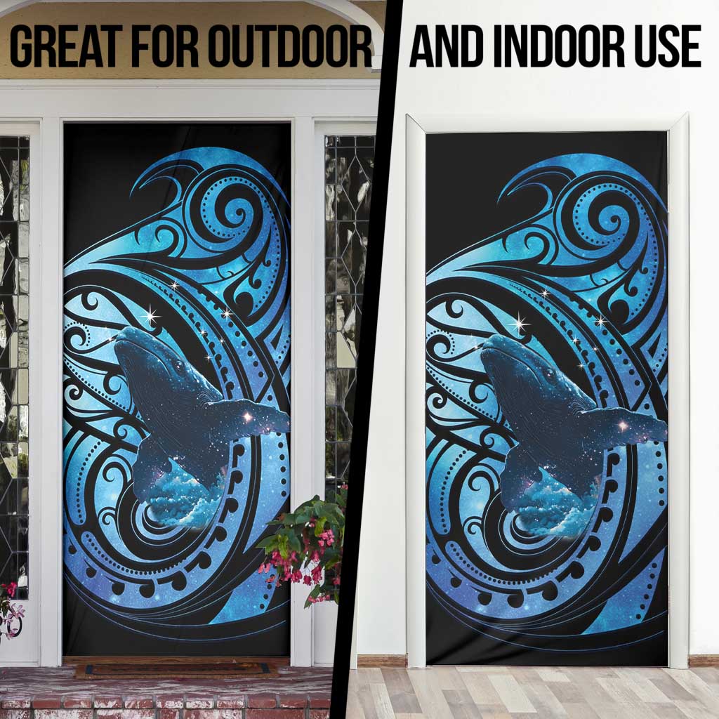 New Zealand Matariki Door Cover Maori Humpback Whale Galaxy