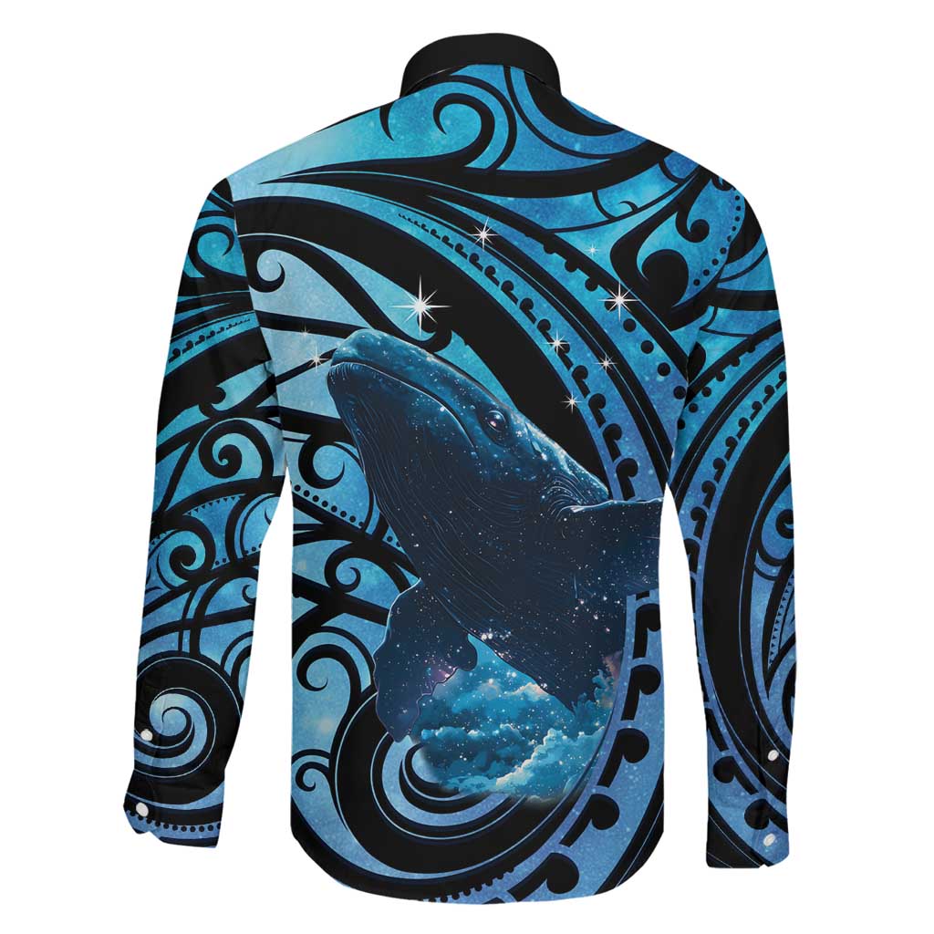 New Zealand Matariki Family Matching Short Sleeve Bodycon Dress and Hawaiian Shirt Maori Humpback Whale Galaxy LT22 - Polynesian Pride