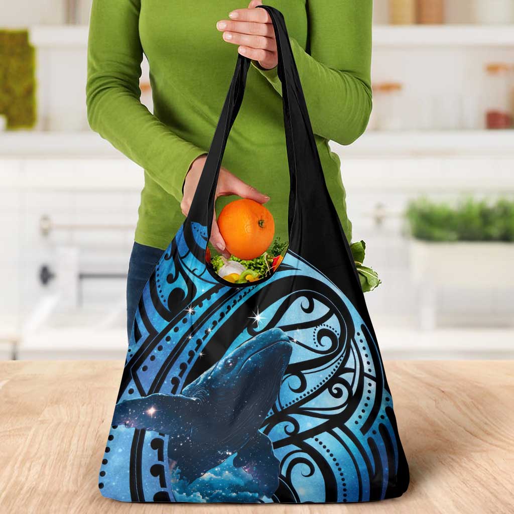 New Zealand Matariki Grocery Bag Maori Humpback Whale Galaxy LT22 - Polynesian Pride