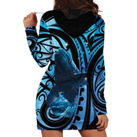 New Zealand Matariki Hoodie Dress Maori Humpback Whale Galaxy