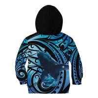 New Zealand Matariki Kid Hoodie Maori Humpback Whale Galaxy