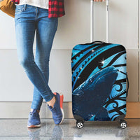 New Zealand Matariki Luggage Cover Maori Humpback Whale Galaxy