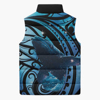 New Zealand Matariki Sleeveless Puffer Jacket Maori Humpback Whale Galaxy LT22 - Polynesian Pride