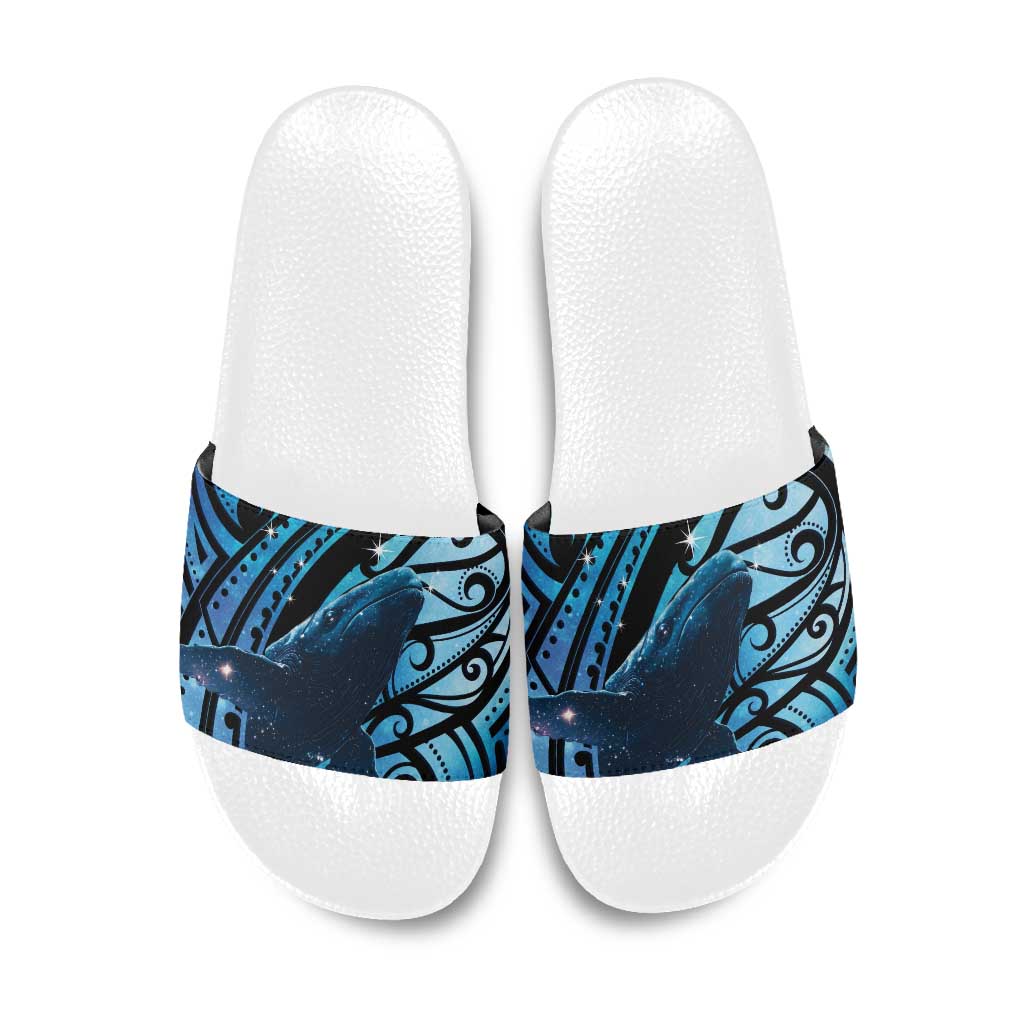 New Zealand Matariki Slide Sandals Maori Humpback Whale Galaxy