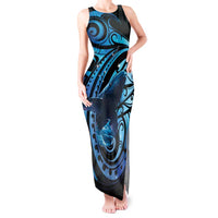 New Zealand Matariki Tank Maxi Dress Maori Humpback Whale Galaxy