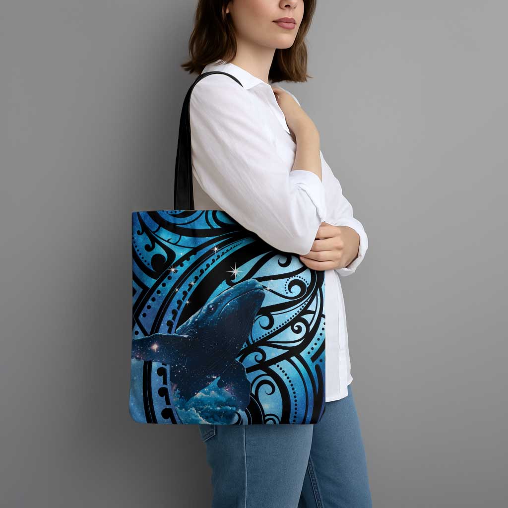 New Zealand Matariki Tote Bag Maori Humpback Whale Galaxy LT22 - Polynesian Pride
