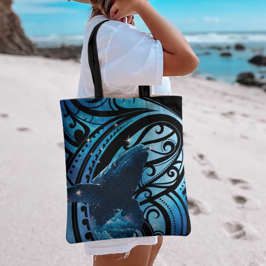 New Zealand Matariki Tote Bag Maori Humpback Whale Galaxy LT22 - Polynesian Pride