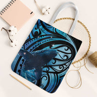New Zealand Matariki Tote Bag Maori Humpback Whale Galaxy LT22 White Strap One Size Blue - Polynesian Pride
