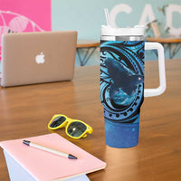 New Zealand Matariki Tumbler With Handle Maori Humpback Whale Galaxy
