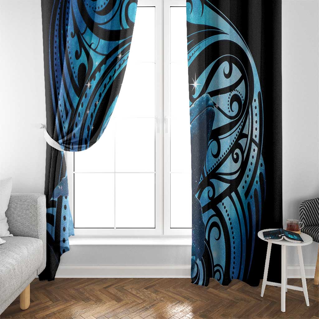 New Zealand Matariki Window Curtain Maori Humpback Whale Galaxy