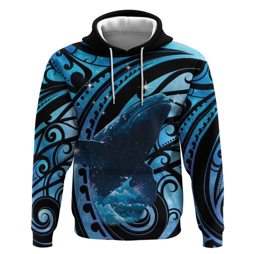 New Zealand Matariki Zip Hoodie Maori Humpback Whale Galaxy
