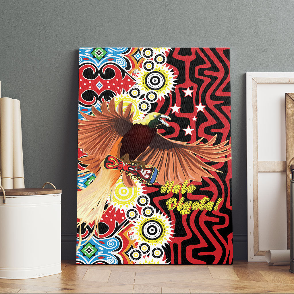 Papua New Guinea Pidgin Language Week Canvas Wall Art Halo Olgeta Tok Pisin Wik Bird Of Paradise Oro Batik LT22 - Polynesian Pride