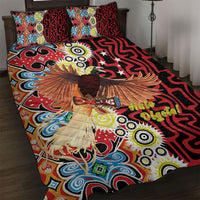Papua New Guinea Pidgin Language Week Quilt Bed Set Halo Olgeta Tok Pisin Wik Bird Of Paradise Oro Batik LT22 Red - Polynesian Pride