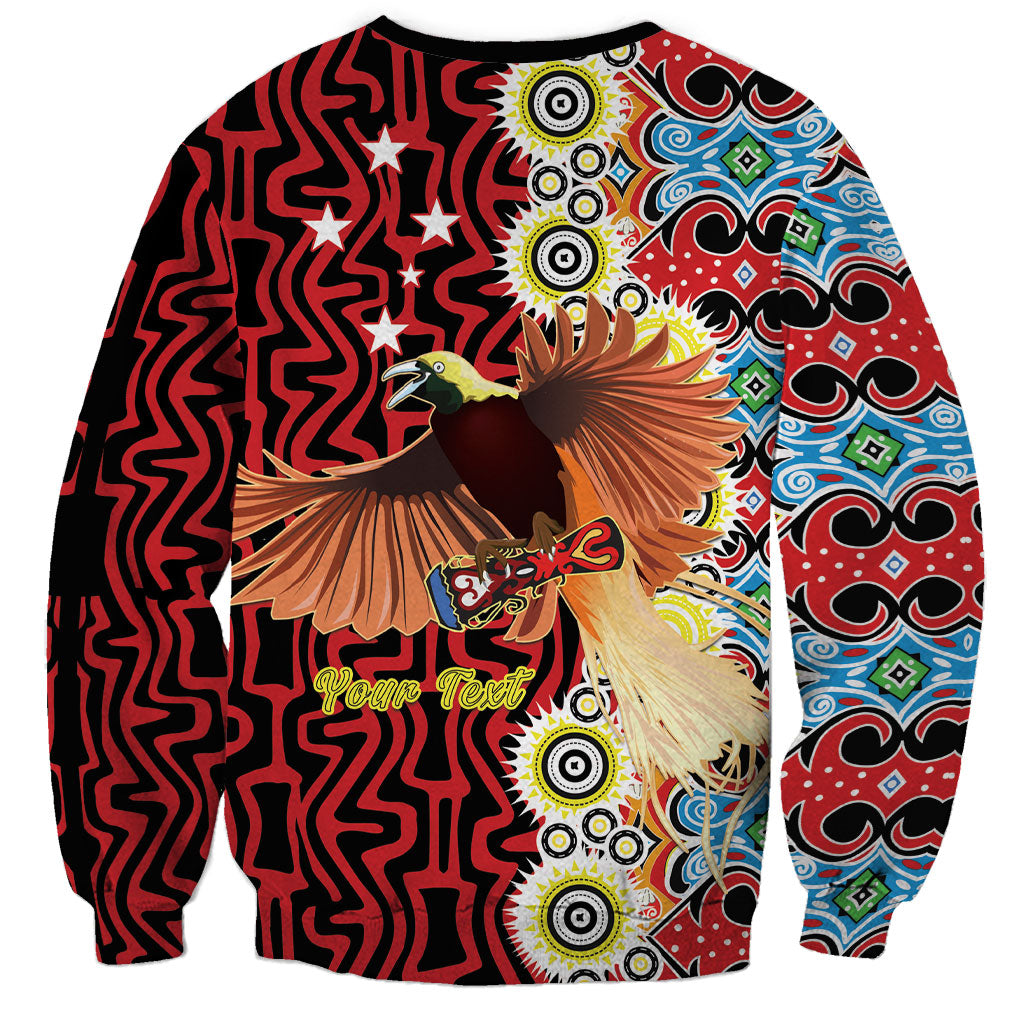 Personalised Papua New Guinea Pidgin Language Week Sweatshirt Halo Olgeta Tok Pisin Wik Bird Of Paradise Oro Batik LT22 - Polynesian Pride