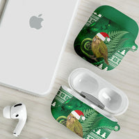New Zealand Kakapo Christmas In July AirPods Case Silver Fern Santa Xmas Green Color