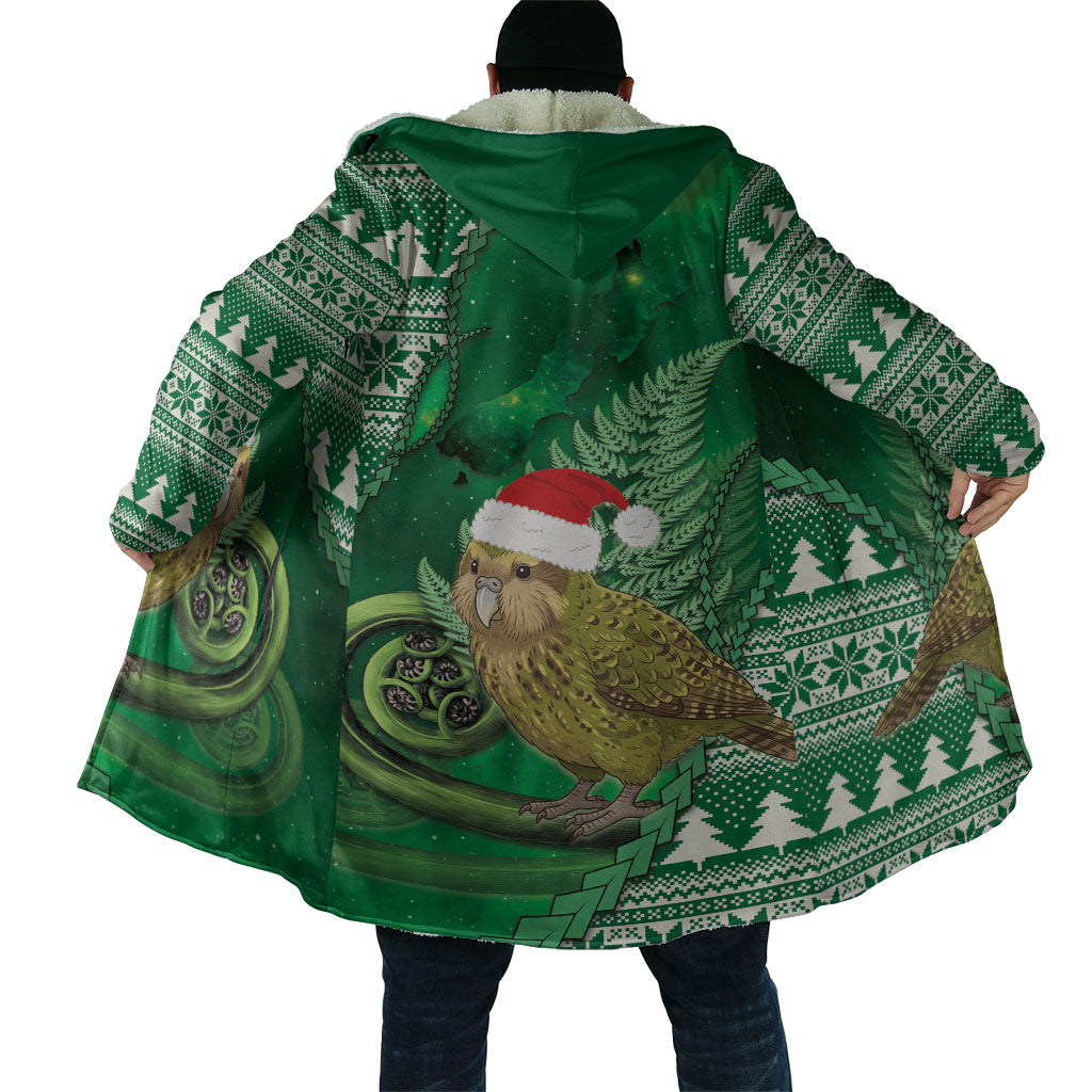 New Zealand Kakapo Christmas In July Cloak Silver Fern Santa Xmas Green Color