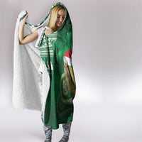 New Zealand Kakapo Christmas In July Hooded Blanket Silver Fern Santa Xmas Green Color
