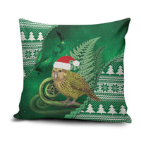 New Zealand Kakapo Christmas In July Pillow Cover Silver Fern Santa Xmas Green Color