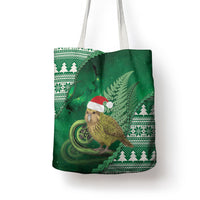 New Zealand Kakapo Christmas In July Tote Bag Silver Fern Santa Xmas Green Color