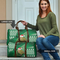 New Zealand Kakapo Christmas In July Travel Bag Silver Fern Santa Xmas Green Color
