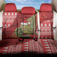 New Zealand Kakapo Christmas In July Back Car Seat Cover Silver Fern Santa Xmas Red Color