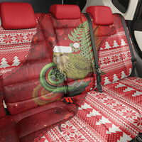 New Zealand Kakapo Christmas In July Back Car Seat Cover Silver Fern Santa Xmas Red Color