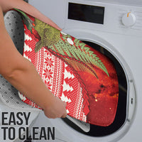 New Zealand Kakapo Christmas In July Bathroom Set Silver Fern Santa Xmas Red Color