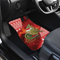 New Zealand Kakapo Christmas In July Car Mats Silver Fern Santa Xmas Red Color