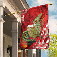 New Zealand Kakapo Christmas In July Garden Flag Silver Fern Santa Xmas Red Color